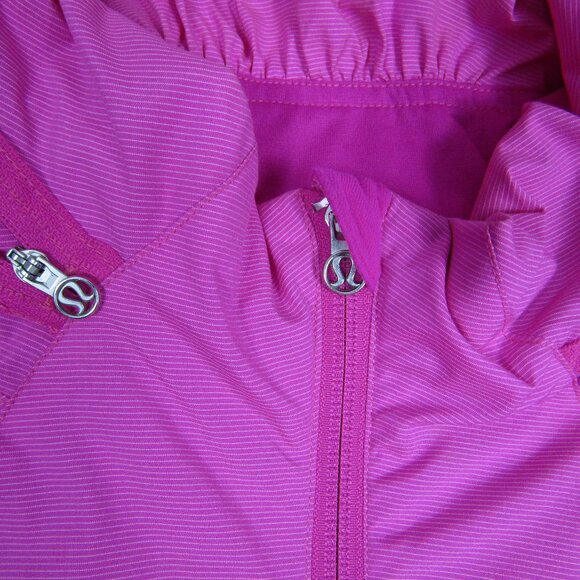Lululemon Run Hustle Pink Full Zip Hoodie Jacket Size 4 Training Gym Yoga Active - Picture 2 of 7